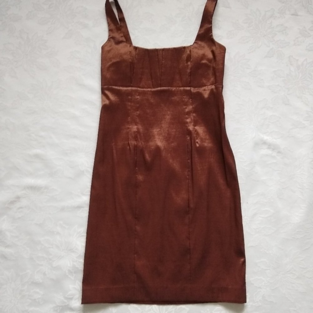 Calvin Klein metallic shimmer square neck